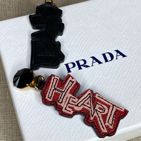 Rare Prada Saffiano Heart Earrings - Picture 4 of 6